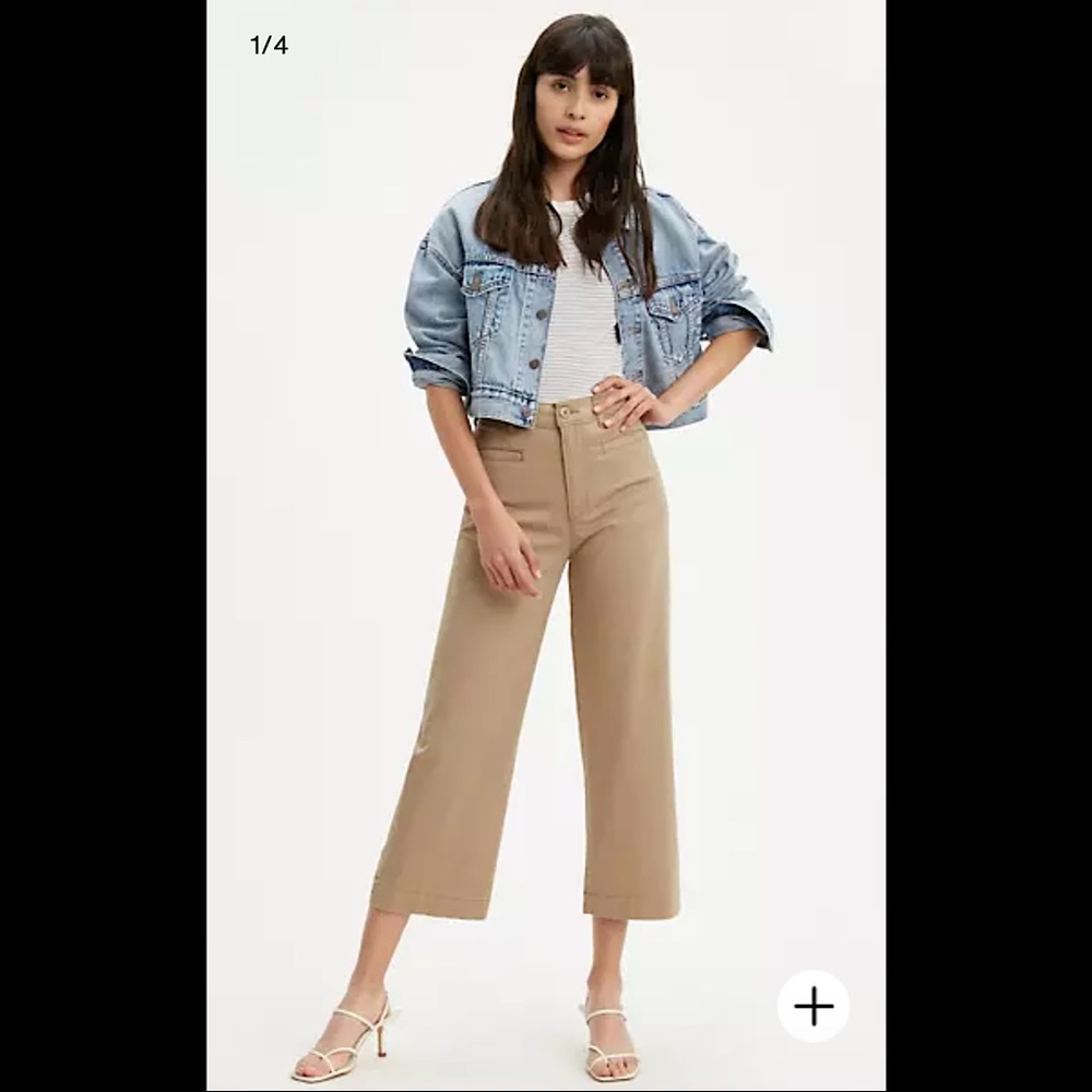 🔥🔥🔥 NWT Levi's® Premium Ribcage Wide Leg Crop Pants